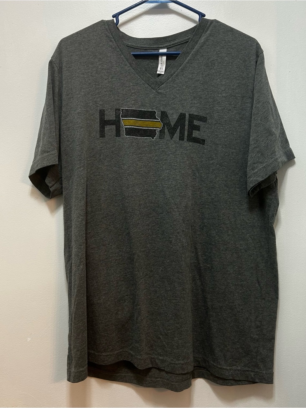 Bella Canvas Gray V-Neck Tee - Iowa Hawkeyes Home
